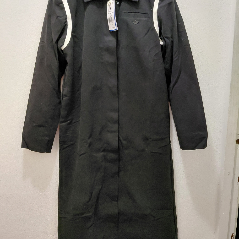 adidas Originals Black and White Long Coat